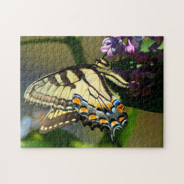 Tiger Frack Butterfly auf Lilac Puzzle