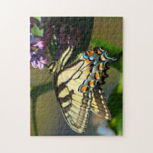 Tiger Frack Butterfly auf Lilac Puzzle