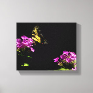 Tiger Frack Butterfly auf Wild Phlox Leinwanddruck