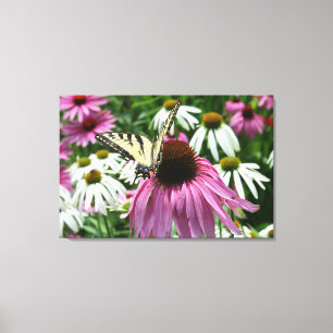 Tiger Frack Butterfly Blume Canvas Print Leinwanddruck