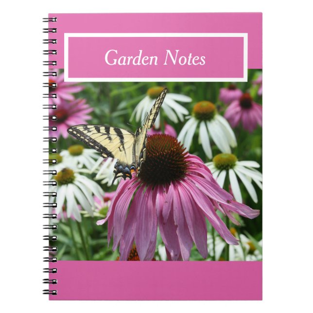 Tiger Frack Butterfly Blume Spiral Notebook Notizblock (Vorderseite)