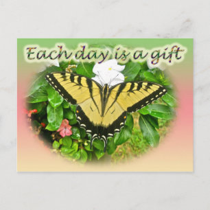 Tiger Frack Butterfly Jeden Tag ist ein Geschenk Postkarte