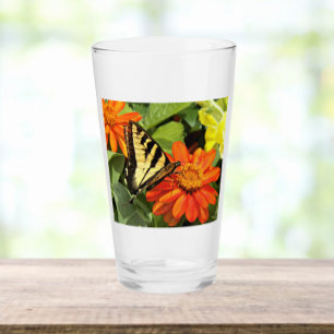 Tiger Frack Butterfly On Blume Foto Glas