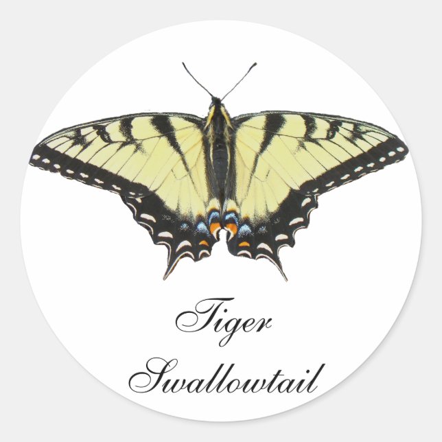 Tiger Frack Butterfly Runder Aufkleber (Vorderseite)