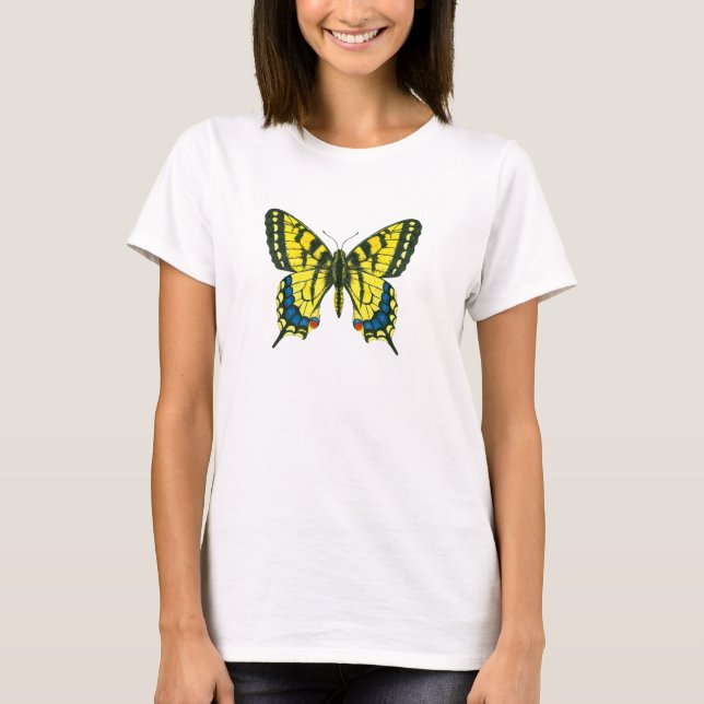 Tiger-Frack-Schmetterling T-Shirt (Vorderseite)