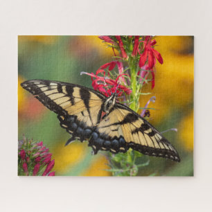 Tiger Frack Schmetterling und Kardinal Blume Puzzle