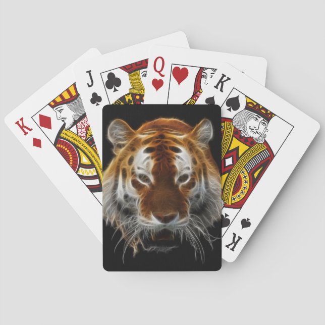 Tiger-Fraktal Spielkarten (Rückseite)