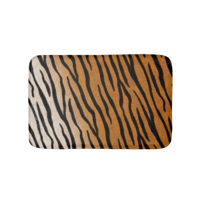 Tiger Fur Exotic Animal Print Badematte (Vorderseite)