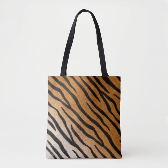 Tiger Fur Orange & Black Realistic Animal Print (Vorderseite)