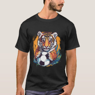 Tiger Fußball Byll Wilder Dschungeltier T-Shirt