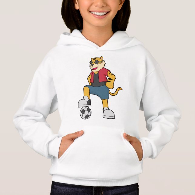 Tiger-Fußball-Fußball Hoodie (Vorderseite)