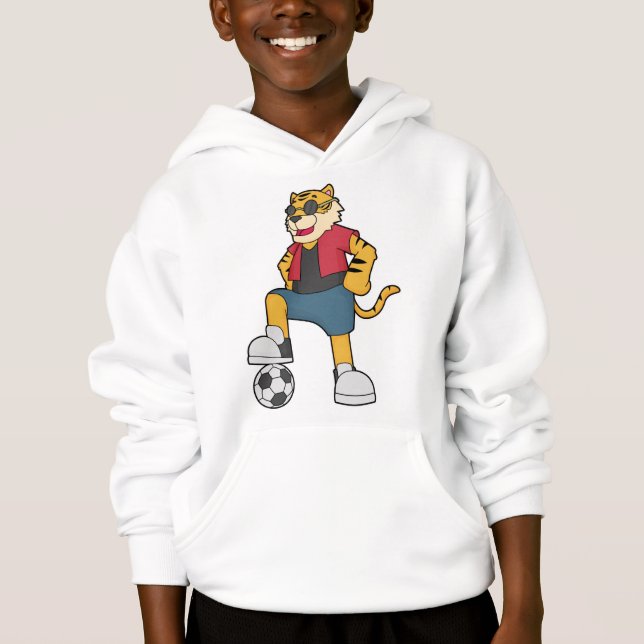 Tiger-Fußball-Fußball Hoodie (Vorderseite)