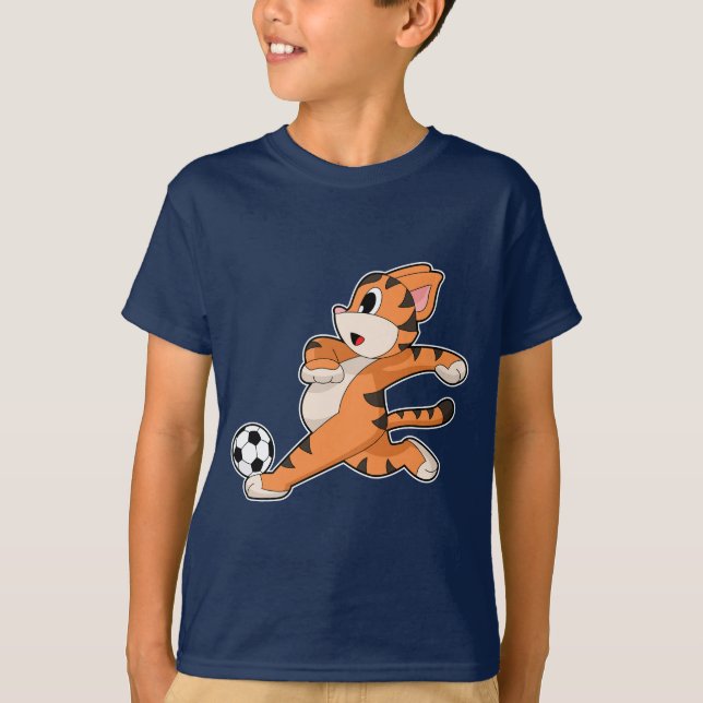 Tiger-Fußball-Fußball T-Shirt (Vorderseite)