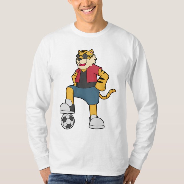 Tiger-Fußball-Fußball T-Shirt (Vorderseite)