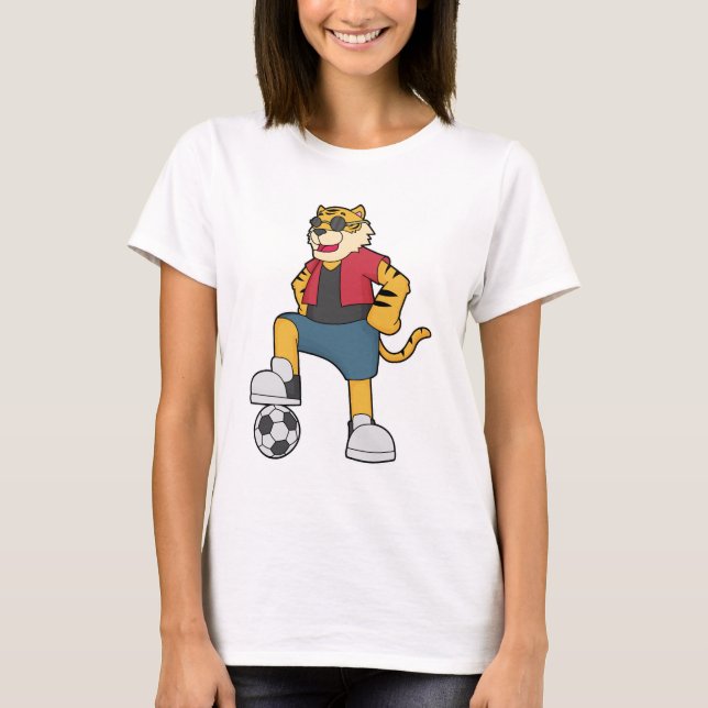 Tiger-Fußball-Fußball T-Shirt (Vorderseite)