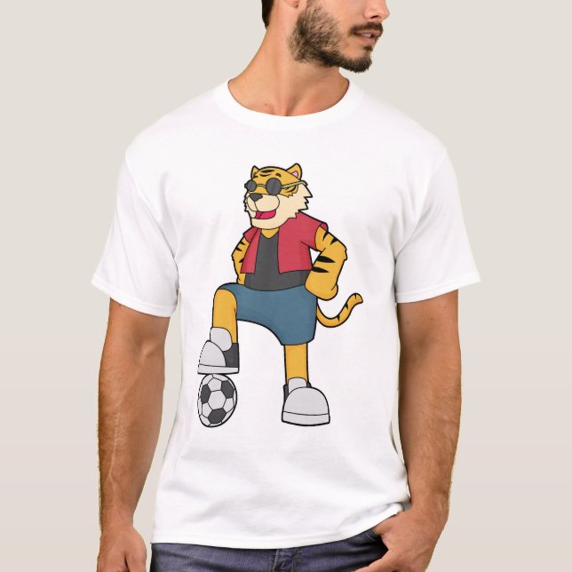Tiger-Fußball-Fußball T-Shirt (Vorderseite)