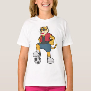 Tiger-Fußball-Fußball T-Shirt