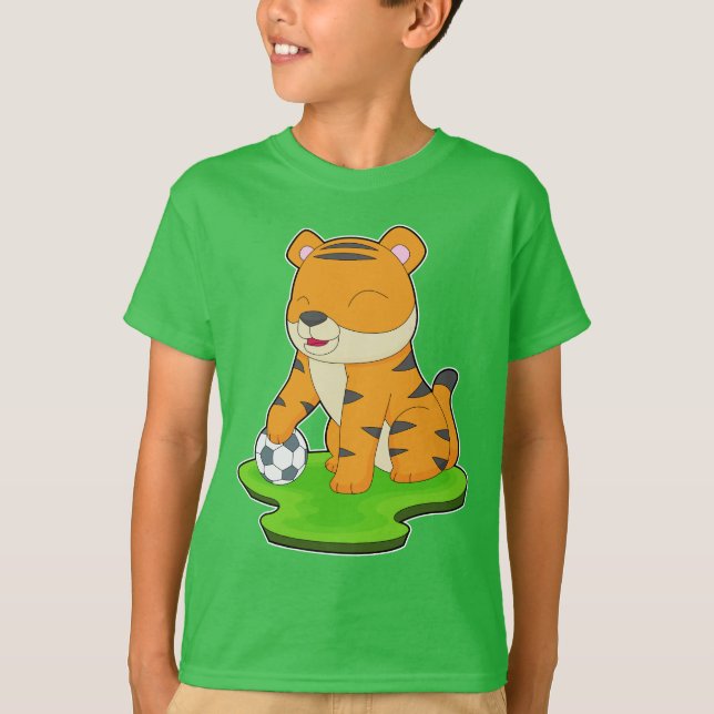 Tiger-Fußball-Fußball T-Shirt (Vorderseite)