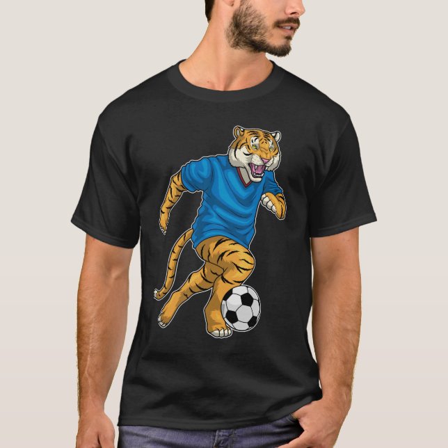 Tiger-Fußball-Fußball T-Shirt (Vorderseite)