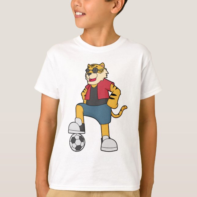 Tiger-Fußball-Fußball T-Shirt (Vorderseite)