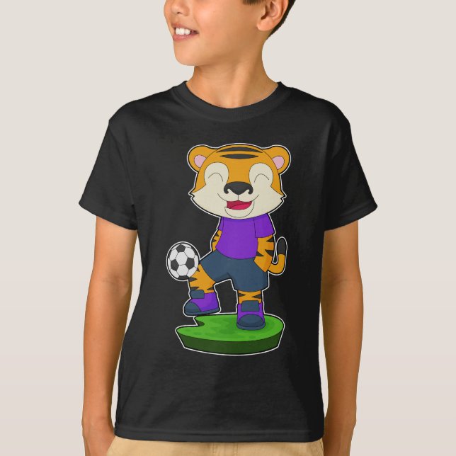 Tiger-Fußball-Fußball T-Shirt (Vorderseite)