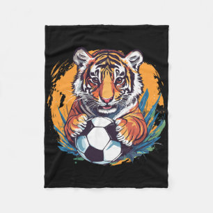Tiger Fußball Ll Wilder Dschungeltier  Fleecedecke