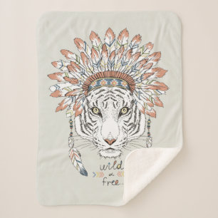 Tiger-gebürtiger Ureinwohner-Leiter Sherpadecke