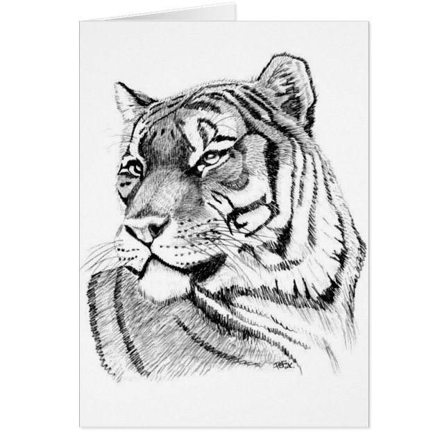 Tiger-Geburtstags-Karte (Vorne)