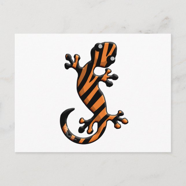 Tiger Gecko Postkarte (Vorderseite)