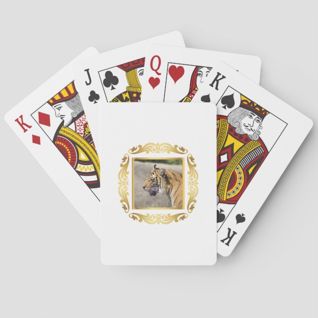 Tiger Gerahmt Spielkarten (Rückseite)