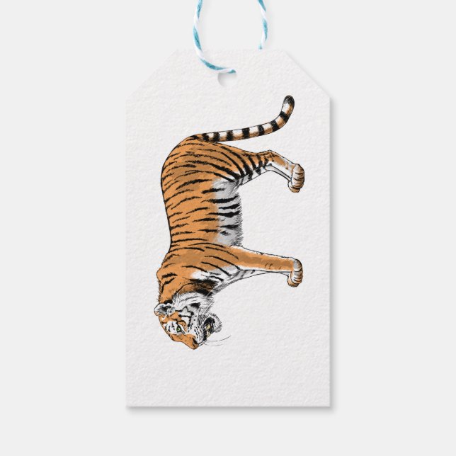 Tiger Geschenkanhänger (Rückseite)