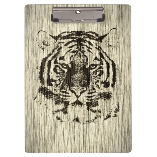 Tiger Gesicht #2 Klemmbrett (Vorderseite)