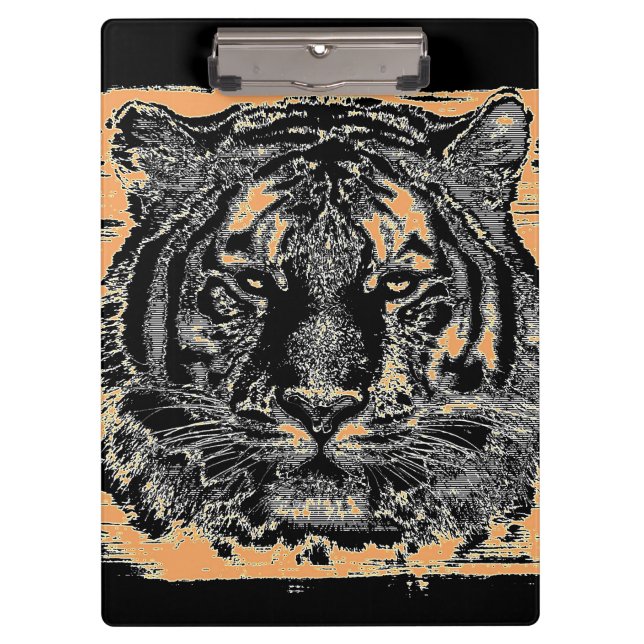 Tiger Gesicht #6 Klemmbrett (Vorderseite)
