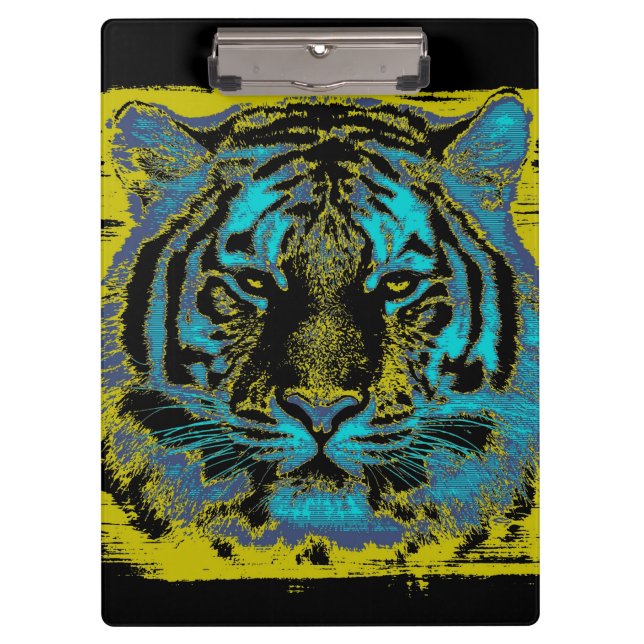 Tiger Gesicht #7 Klemmbrett (Vorderseite)