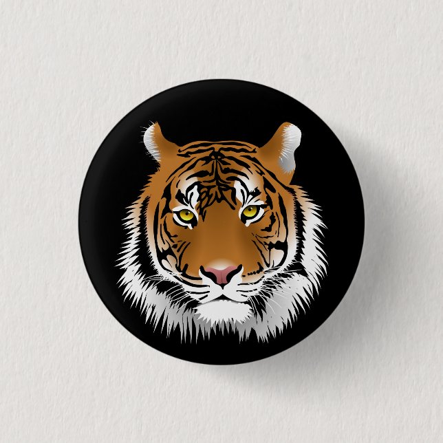 Tiger-Gesicht-Abzeichen Button (Vorderseite)