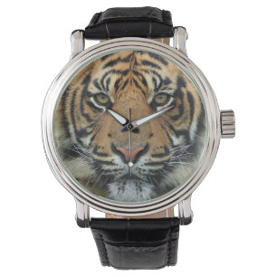 Tiger-Gesicht Armbanduhr