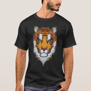 Tiger Gesicht Kopf große Katzen Raubtier Aufdruck  T-Shirt