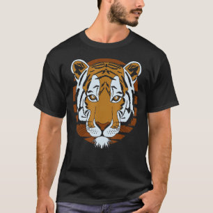 Tiger-Gesicht Kopf Großkatzen Druck Raubtier Tier T-Shirt