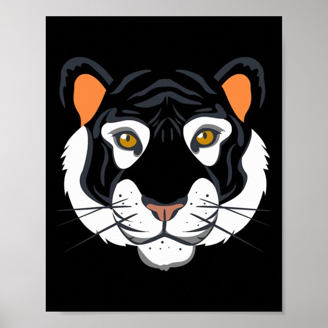 Tiger-Gesicht Kostüm Halloween, so tun, als wäre i Poster (Vorne)