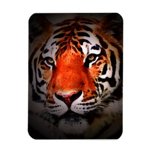 Tiger-Gesicht Motivationskunstwerk Magnet