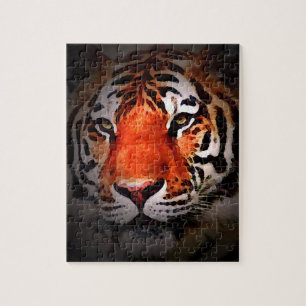 Tiger-Gesicht Motivationskunstwerk Puzzle