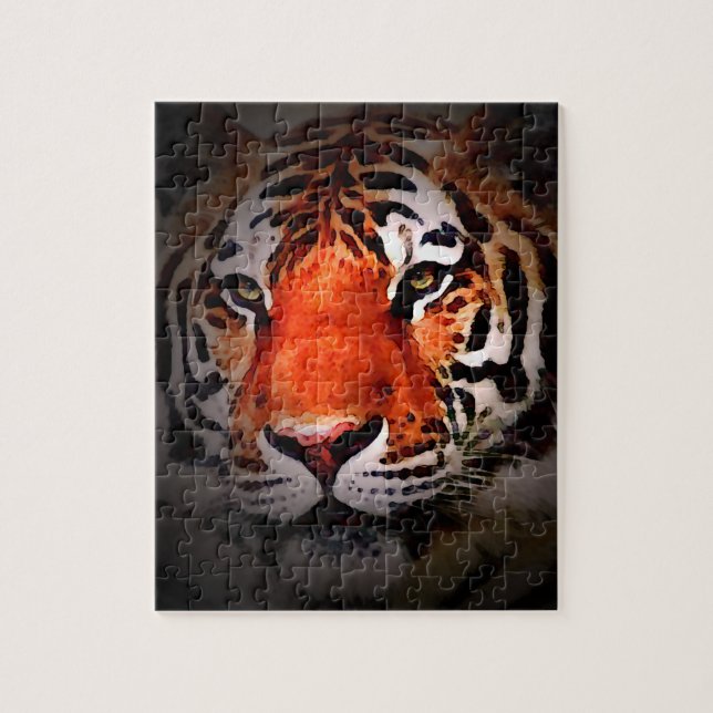 Tiger-Gesicht Motivationskunstwerk Puzzle (Vertikal)