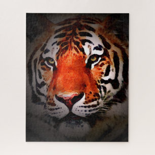 Tiger-Gesicht Motivationskunstwerk Puzzle