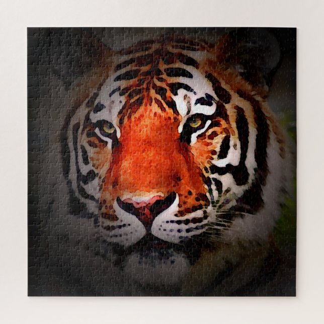 Tiger-Gesicht Motivationskunstwerk Puzzle (Vertikal)
