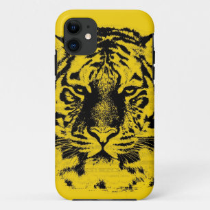 Tiger Gesicht Nahaufnahme (Schwarz und Gelb) Case-Mate iPhone Hülle