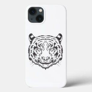 Tiger Gesicht schwarz-weiß Case-Mate iPhone Hülle
