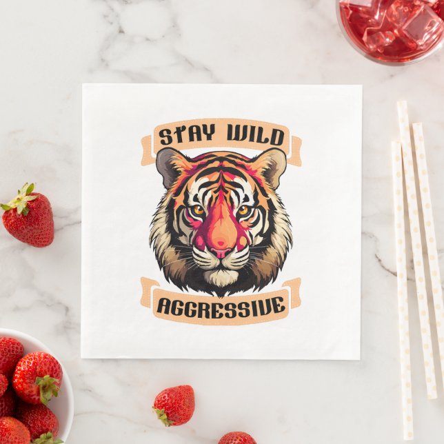 TIGER GESICHT SERVIETTE (Beispiel)