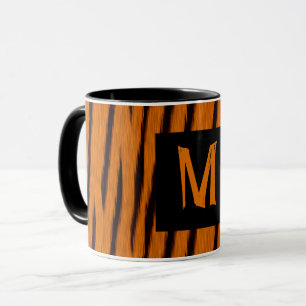 Tiger gestreift monogrammiert tasse