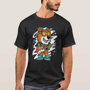 Tiger-Gitarrist Cool-Gitarre Gitarrist-Elektrische T-Shirt