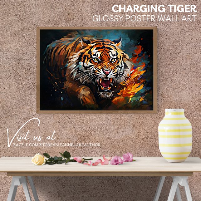 Tiger Glossy Poster Wand Kunst (Von Creator hochgeladen)